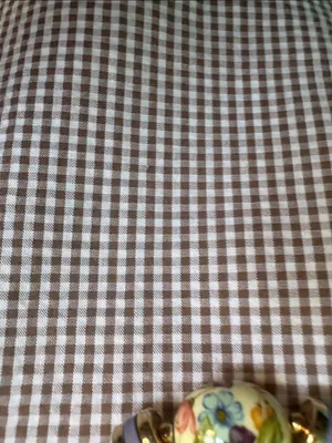 Tibi light brown & White Gingham Midi Dress with Crochet Trim thumbnail 4