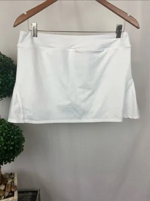 Asics White Skort Mini Athletic Sport Tennis Skirt L thumbnail 3