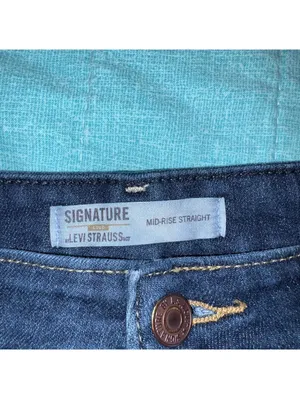 Levi's Signature Mid-Rise Straight Jeans Waist 31 x L28 Classic Denim Blue thumbnail 4