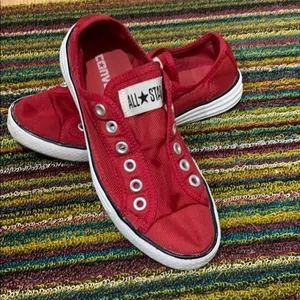 Converse Chuck It Red Mesh Slip on sneakers size 6 thumbnail 7