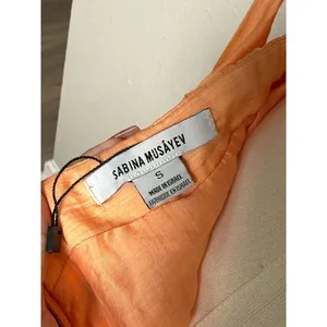 Sabina Musayev Peach Sierra Cutout Halter Maxi Dress Size S thumbnail 5