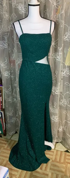 Windsor Emerald Green Glitter Mermaid Dress thumbnail 1