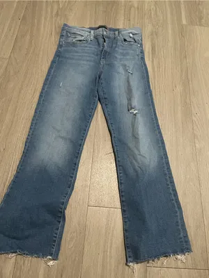 Joe's Jeans Women's Light Blue Wide Leg Distressed Jeans thumbnail 1