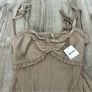 NWT Free People Shine Like Me Mini Dress Strappy Going Out Semi Formal Size 0 thumbnail 4