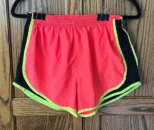 NIKE Dri-Fit Tempo 3” running race Shorts hot pink yellow black‎ women’s medium thumbnail 1