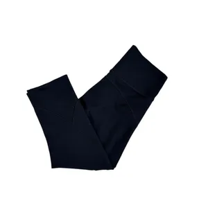 Lululemon In Movement Crop Navy Blue Athletic Leggings Everlux 19" Size 8 thumbnail 4