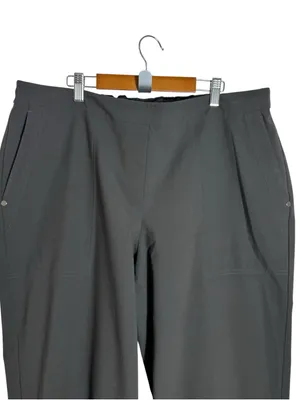 Lafayette 148 Pull On Straight Leg Pants Brown XL Stretch Waist Pockets thumbnail 4