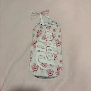 Gildan Dr Pepper Graphic Sweatshirt Pink Floral Soda Crewneck Medium thumbnail 4