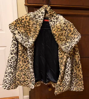 Alice + Olivia | Revolve Shawl Collar Faux Fur Leopard Print Jacket thumbnail 3