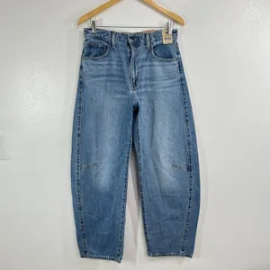 Levi's Cinch Barrel Women's Jeans 29 Light Wash Blue High Rise Wide Leg Relaxed thumbnail 2