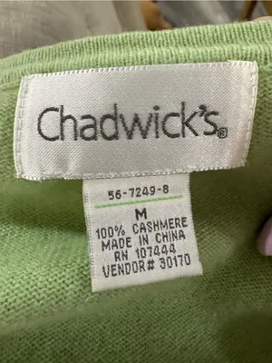 Vintage Chadwick's Sweater 100% Cashmere Women's Medium thumbnail 4
