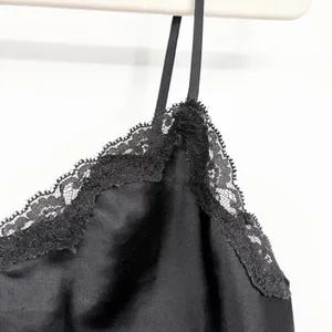 Victorias Secret Womens Y2K Whimsigoth Black Lace Trim Satin Coquette Cami Top S thumbnail 2
