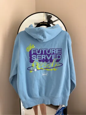 Poppi Future of Soda Blue Hooded Sweatshirt thumbnail 5