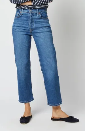 LEVI’S Ribcage Straight Ankle Jeans in Summer Slide thumbnail 1