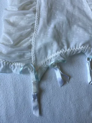 Victorias Secret White Lace Frilly Sheer Babydoll Mini Dress - 34B thumbnail 4
