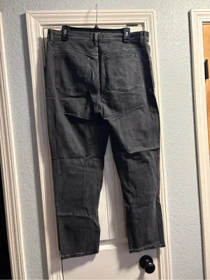 Abercrombie & Fitch Mom Jeans Womens 32/14L Black High Rise Tapered 90s Style thumbnail 3