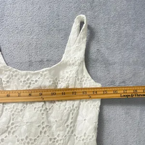 Lilly Pulitzer Calhoun Scoop‎ Neck Resort White Charleston Eyelet Dress Size 0 thumbnail 6