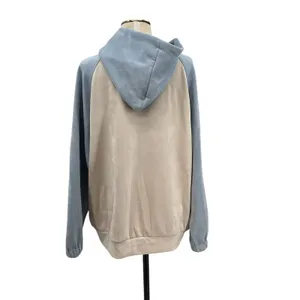 Aelfric Eden‎ Star Patchwork Zip Hoodie Blue Beige Suede Streetwear Size Medium thumbnail 9