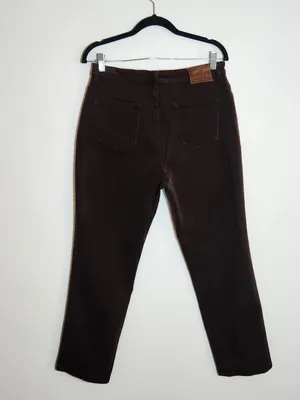 Lauren Ralph Lauren Brown Straight Leg Jeans Size 12 Petite thumbnail 3