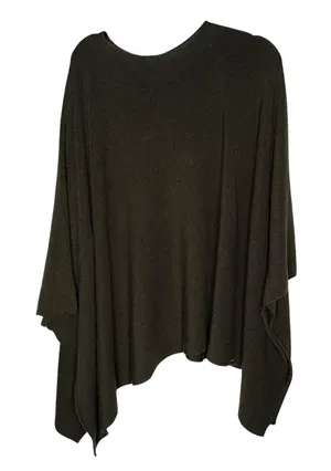 Lululemon Poncho Women OS Olive Green Fair Merino Wool Ribbed Knit‎ Wrap thumbnail 1
