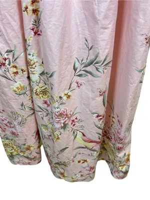 Joie Bridgerton Cottagecore Pink Floral Midi Dress Tie Shoulder Tea Party XL NWT thumbnail 6