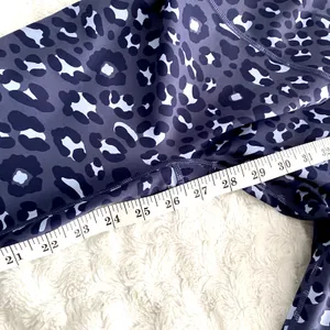 Aerie Offline Blue Leopard Print High Rise Athletic Yoga Goals 7/8 Leggings S thumbnail 8