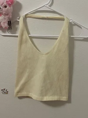 Urban Outfitters Off White Halter Top thumbnail 1