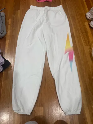Lightning Bolt sweatpants White thumbnail 2