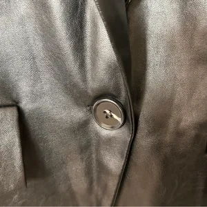 Princess Polly Women's Black faux Leather blazer Jacket M thumbnail 11