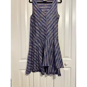 Anthropologie Maeve Shift‎ Dress Chevron Zigzag Multicolor Knit Ruffle S thumbnail 5