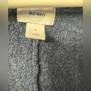 Old Navy Blue Cardigan Women's Oversized Open Front Cozy Soft Fall size Large thumbnail 4