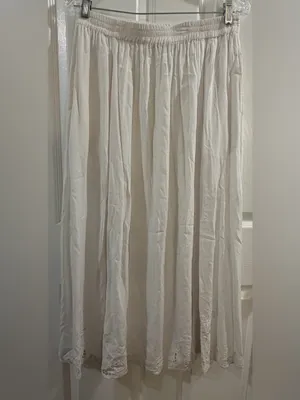 Fashion Bug White Rayon Maxi Skirt thumbnail 2