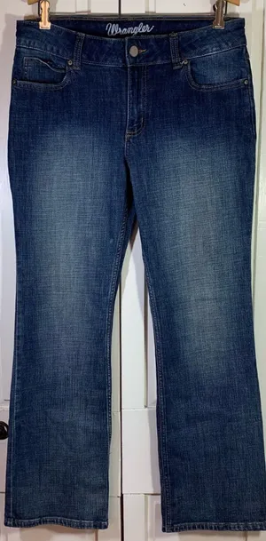 Wrangler Boot Cut Jeans Women's Dark Wash Denim Pants Size‎ 11x32 (32x30.5) thumbnail 1