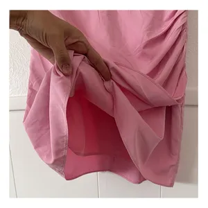 H&M Pink Ruched Puff Sleeve Mini Dress S Cottagecore Coquette Romantic thumbnail 6
