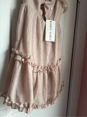 NWT Saints + Secrets Blush Pink Ruffle Mini Dress XS thumbnail 3