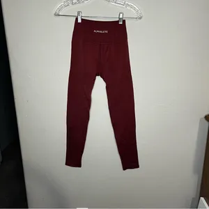 Alphalete Ozone Gingerbread Rust Orange Sculpting Compression Leggings‎ thumbnail 6