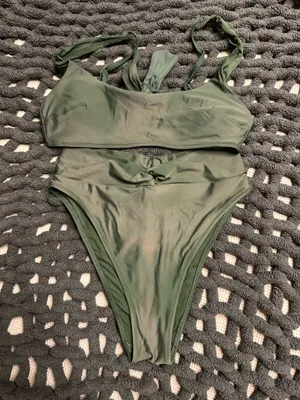 Aerie Bikini Set High-Waisted Green thumbnail 1