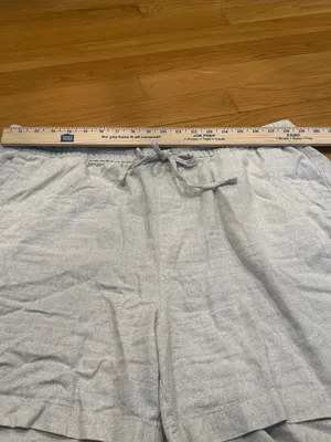 Old navy high rise flax linen blend shorts size xlarge. thumbnail 6