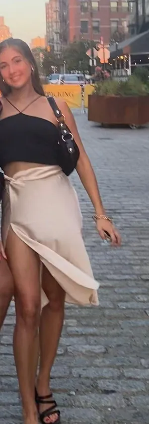 Satin Skirt With Slit thumbnail 1