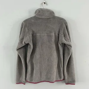 Patagonia Re-Tool Snap-T Pullover Gray‎ Purple Polartec Fleece Womens Jacket thumbnail 3