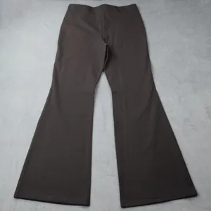 & Other Stories Flare Leg Trousers Size 12 Brown Elastic Waist Seam Detail thumbnail 2