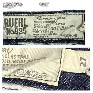 Abercrombie Y2K Low-Rise Mini Jean Skirt Sz‎ 27" Dark Wash Grunge Punk Ruehl 925 thumbnail 3