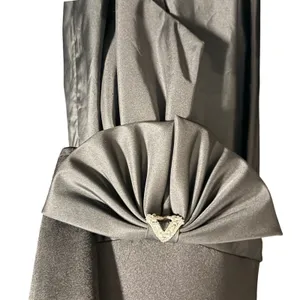 After Dark Vintage 80s‎ Black Drop Waist Pleated Bow Cocktail Dress Size 6 glam thumbnail 5