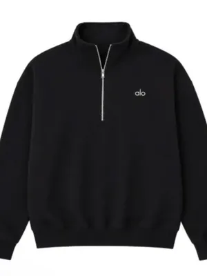 ALO Yoga NWT Accolade 1/4 Zip Pullover Black Size XS thumbnail 2