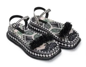 Farm Rio Floral Print Platform Sandals(Size 8) thumbnail 1