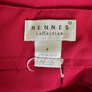 Hennes Colection red burgundy straight pencil skirt thumbnail 3