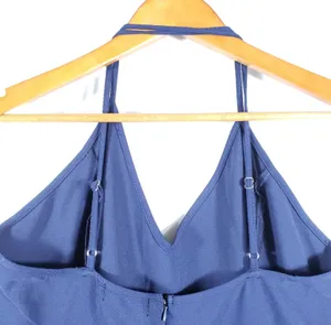 Elia Cher NEW Blue Spaguetti Strap Sexy Open Back Pocket Dress Size L thumbnail 6