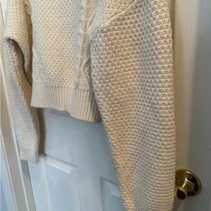 Altar'd State Cream Cable Knit Sweater thumbnail 4