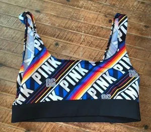 Victoria’s Secret Pink Ultimate rainbow M yoga sporty bra thumbnail 1