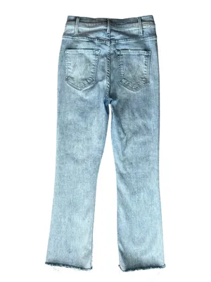 Mother Denim Women’s The Hustler Ankle Fray Cropped Jeans in Knock on Wood 26 thumbnail 8